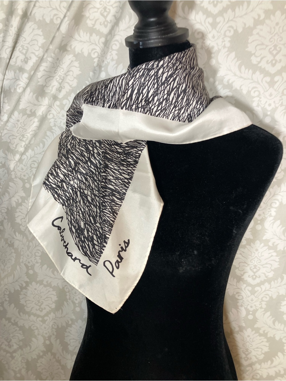 Vintage Cabochard Paris Patterned Scarf